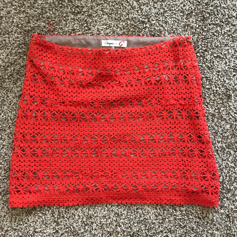 Coral Knitted Skirt